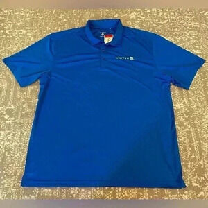 Clique By Cutter & Buck United Short Sleeve Collared Polo Size 3XL color Blue